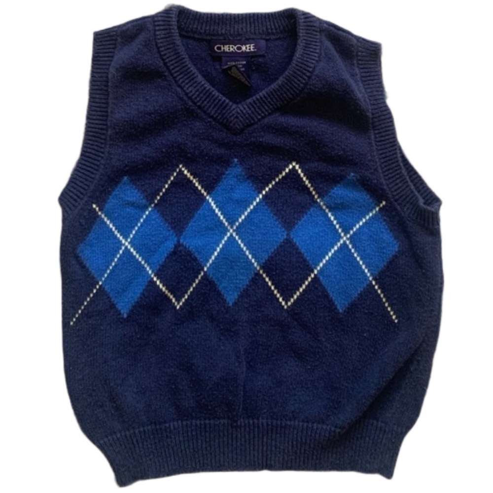 Cherokee Diamond Sleeveless Knit Sweater Vest